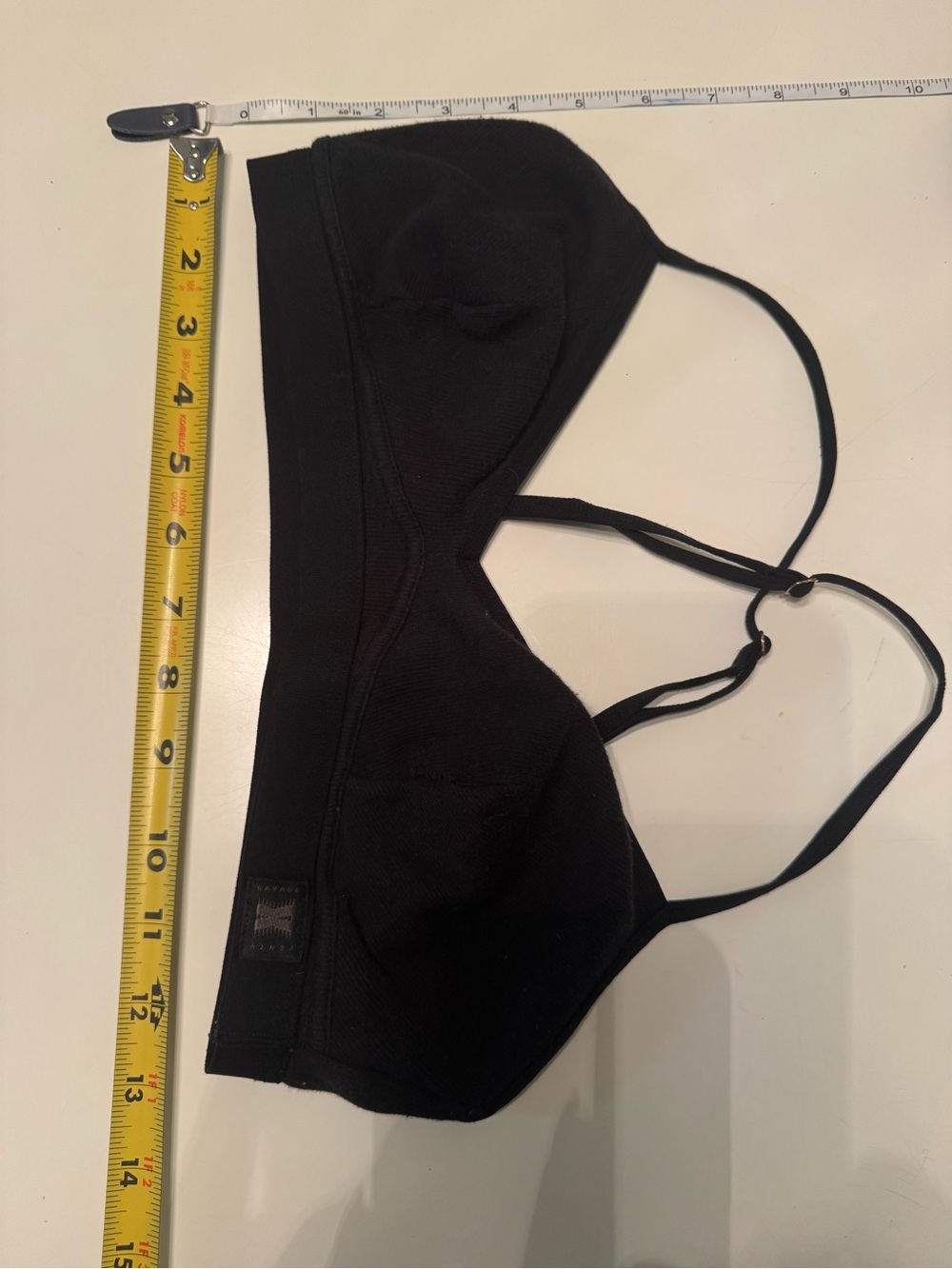 Savage X Fenty Black Seamless Wireless Bralette with Logo Patch